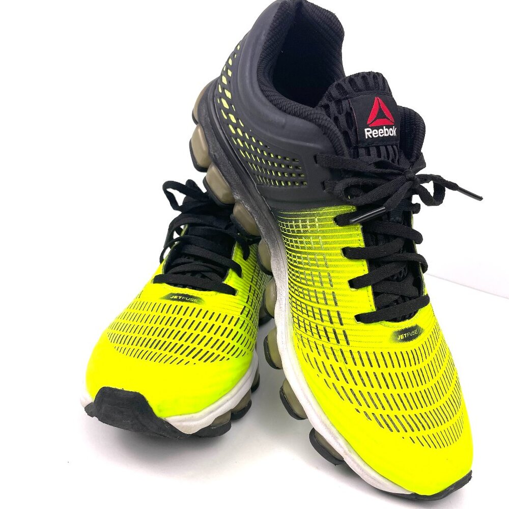 Reebok Nanoweb Jetfuse ZJET Running Shoes Black/ Yellow Men's Sneakers Size 9.5